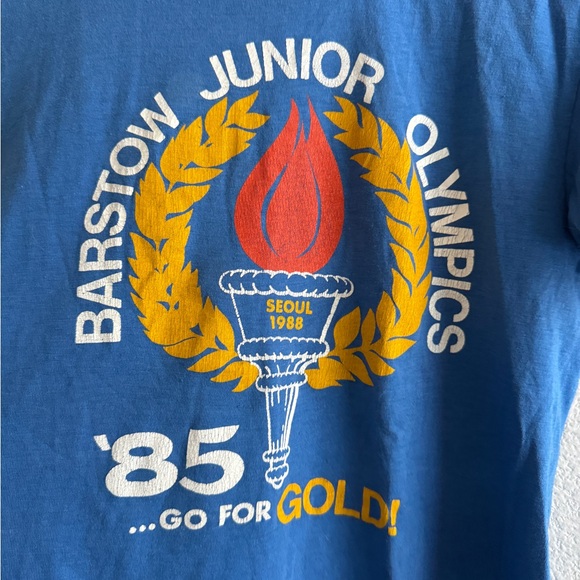 Vintage Hanes Barstow Junior Olympics Seoul 1988 Kids Tshirt Size Large (14-16) - Picture 2 of 6